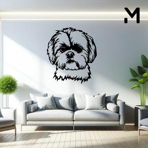 Wall silhouette - Shihtzu - Head