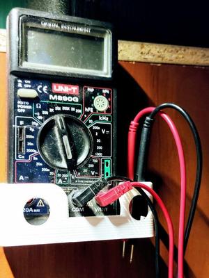 Multimeter wall holder 