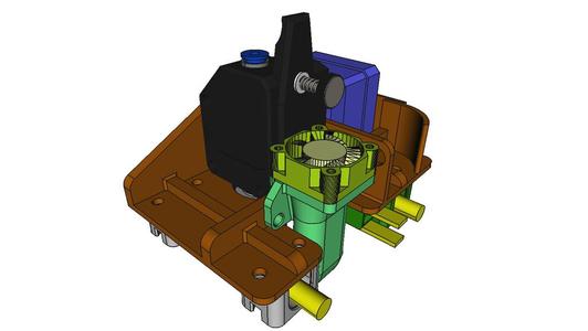 4max Pro / Makerbot print head with BMG dual gear extruder & E3D V6 hotend