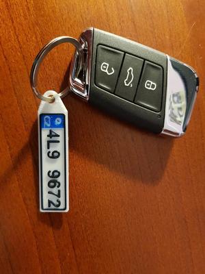 number plate keychain