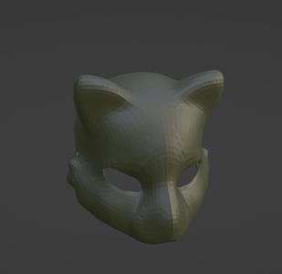 Wearable cat mask