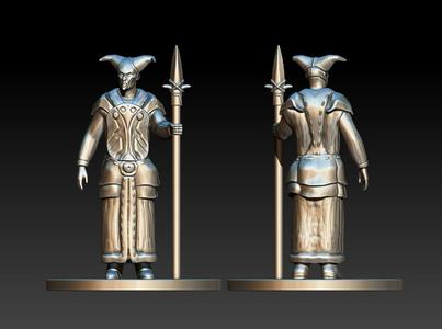 Cultist guard pose 1 miniature for dnd and pathfinder