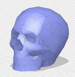 Low-Poly skull Headphone holder