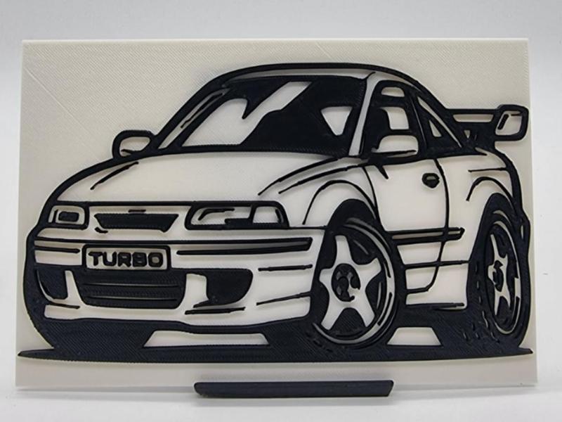 2D Wall Art Opel Calibra Turbo TinyCar