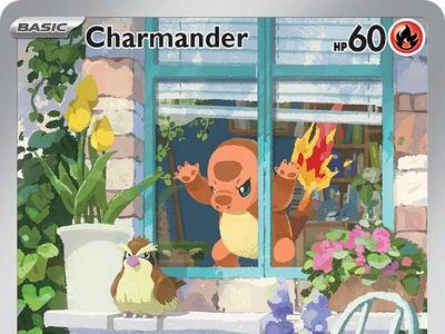 Figura 3d Charmander window tcg pokemon card