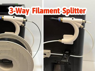 3 Way Filament Splitter for BambuLab P1P/P1S/X1C