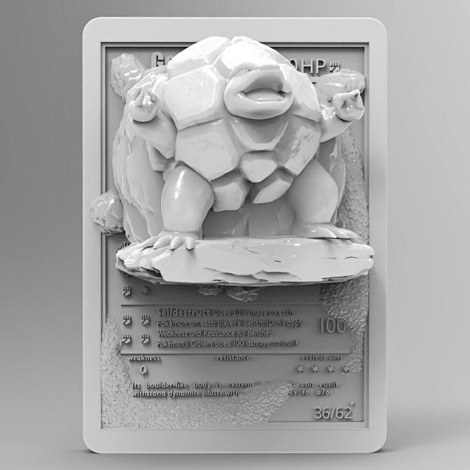 Golem 3D Printable Pokémon Card; Pokemon TCG