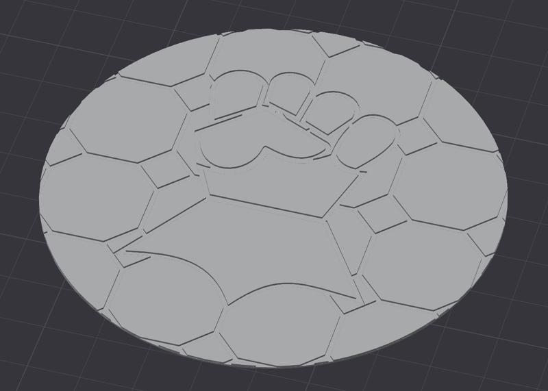 Imperial Fists Space Marines Marble topper for 90mm base