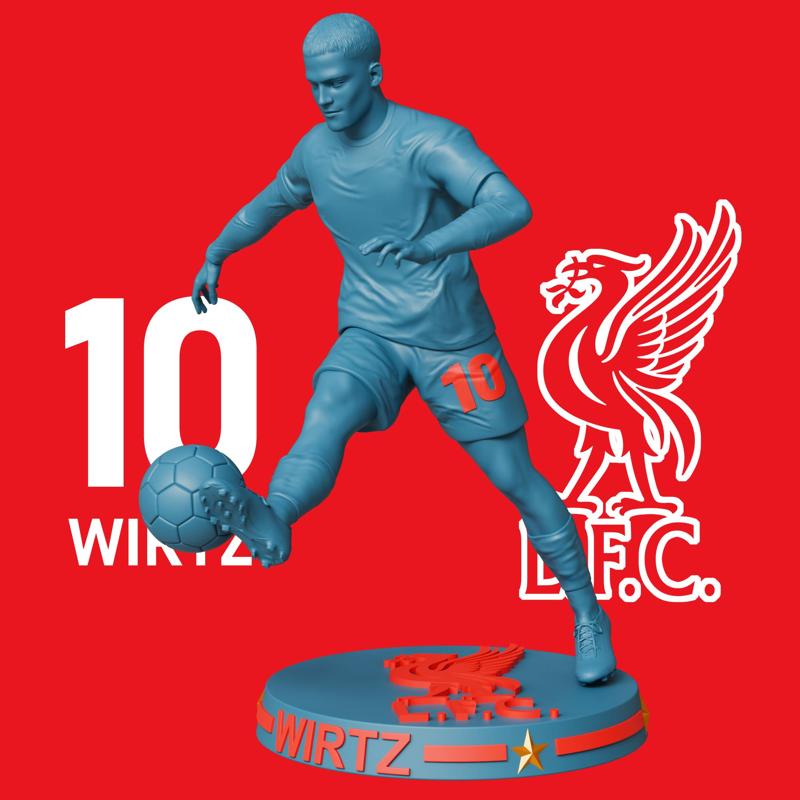 🎯 3D Printable Figurine – Florian Wirtz | #10 | Liverpool FC Inspired