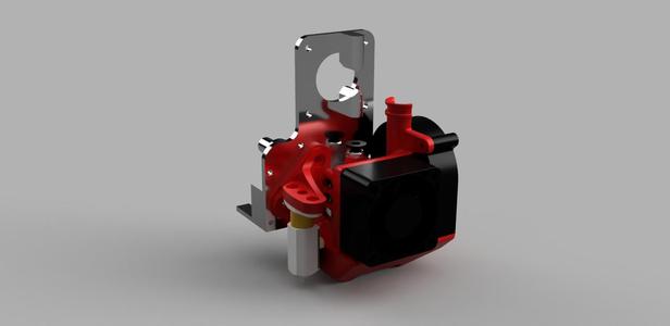 Red Squirrel - Ender 3 Fan Shroud + BLTouch Holder and MicroSwiss DD Clip