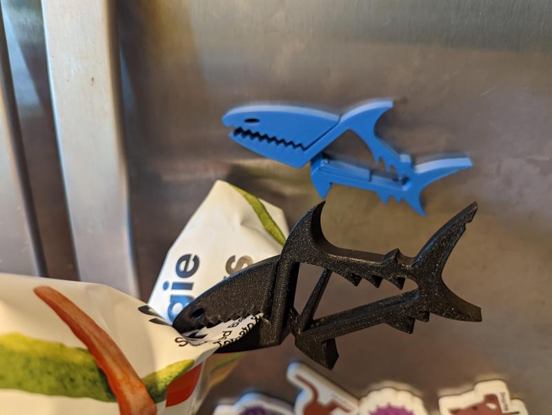 Tiger Shark Chip Clip - Refrigerator Magnet