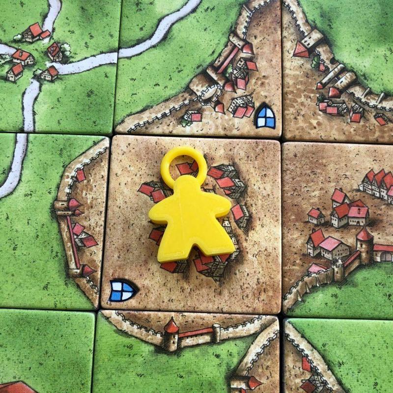 Carcassonne Meeple Keyring
