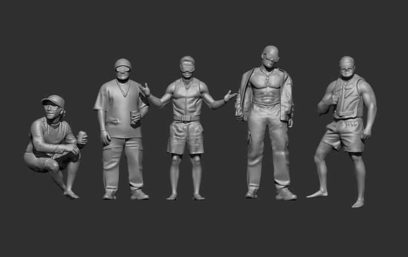 Figuras 3D: Cena Urbana / Lazer (3D Figures: Urban / Leisure Scene)