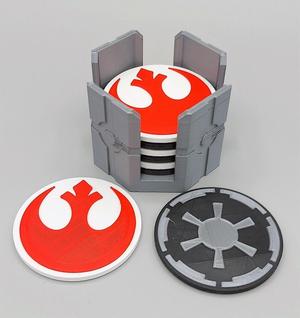 Star Wars coasters & holder