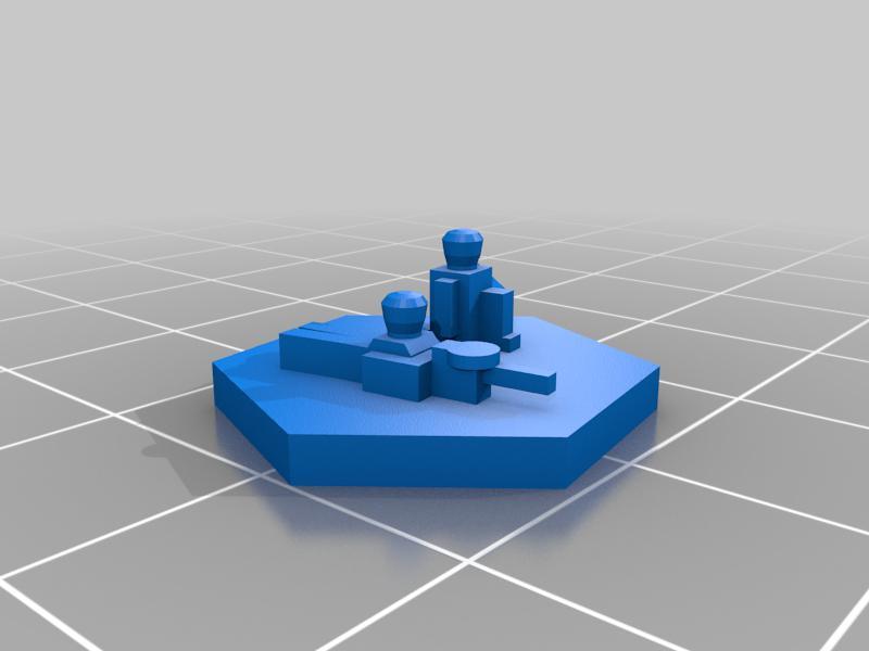 Low Poly 6mm WW2 game pieces v2