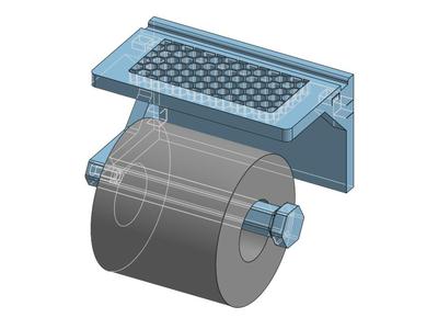 Phone stand on toilet paper holder