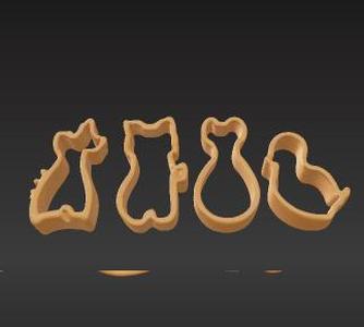 Animal Cookie Cutter Collection – Ergonomic Handle STL Set