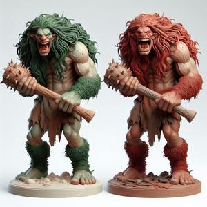 663 Malicious Ivory Troll with Club, fantasy, wood, magic, sculpture, fantasy, wood, base, sword, warrior, wild, low poly, dragon, dnd, cat, monster hunter, monster, dog, godzilla, fair, pug