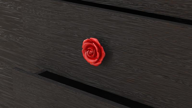 Beautiful rose cabinet knob