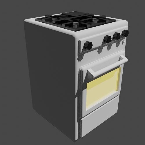 Gas stove scaled for 28mm tabletop terrain