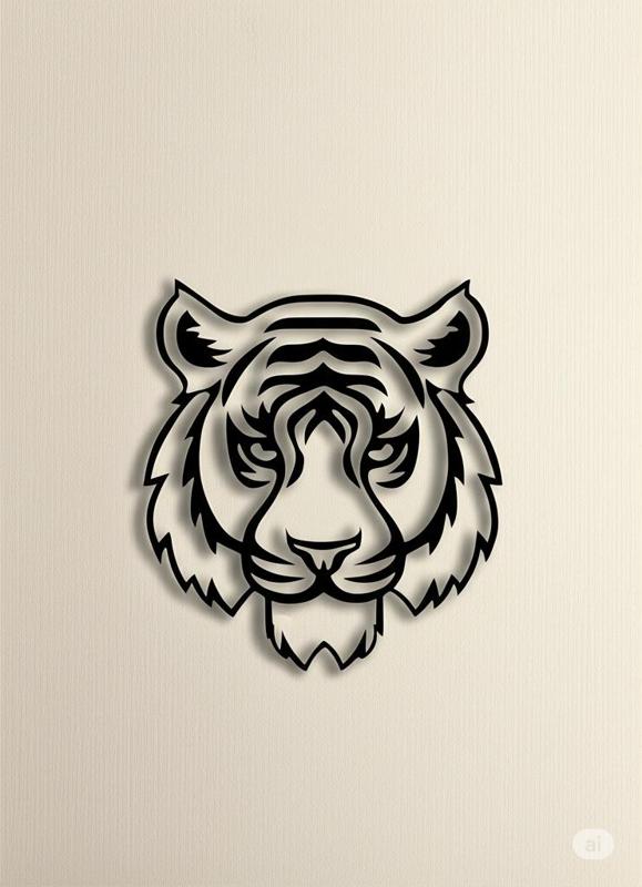 Elegant tiger wall art
