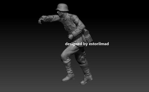 WW2 GERMAN SOLDIER ON Sd.Kfz. 251 V1