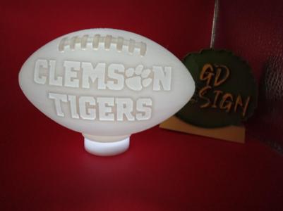 Clemson Tigers Ver 1 3D FOOTBALL TEALIGHT