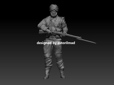 WW2 INDIAN SOLDIER MONTECASSINO