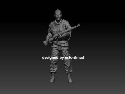 WW2 AMERICAN PARATROOPER SOLDIER PATHFINDER D-DAY v3