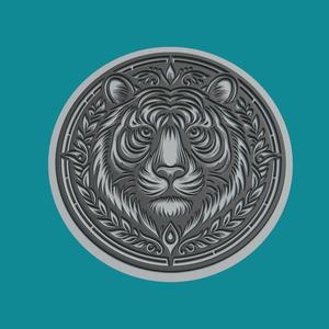 Tiger Animal Medallion