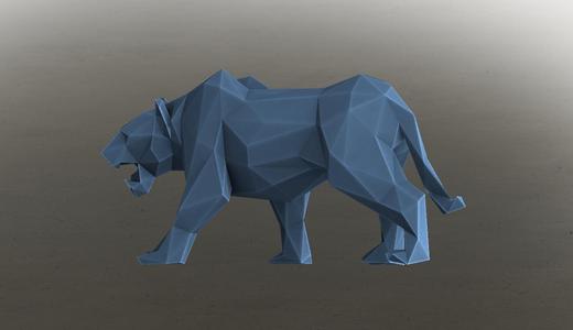 Tiger 002 - LowPoly - Excellent Design - Decor