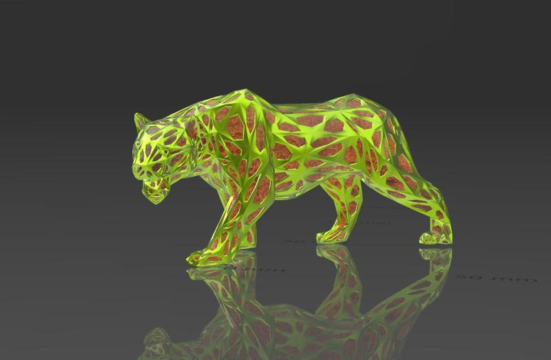 Tiger 002 - Voronoi Style - Spider Web - LowPoly - Perfect Design - Easy Print - Decor