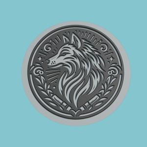 Wolf Medallion Wolf 3d Print Model