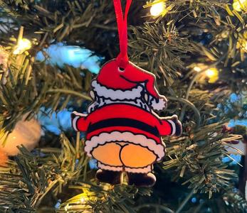 Santa Booty Christmas Ornament