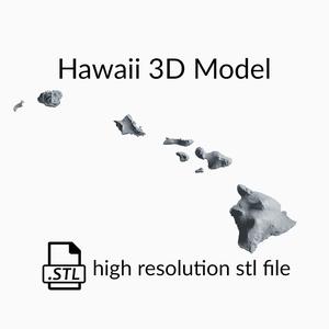 USA State of Hawaii Topographic Map - 3D Terrain Elevation - Relief Map - Topography of Hawaii