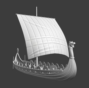 Viking Warship - 3D STL Model for Wargaming & Collecting