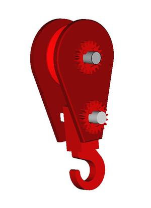 fischertechnik kompatible Kranflasche / fischertechnic compatible crane hook