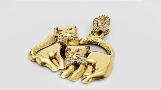 gold animal charm 3D printable model