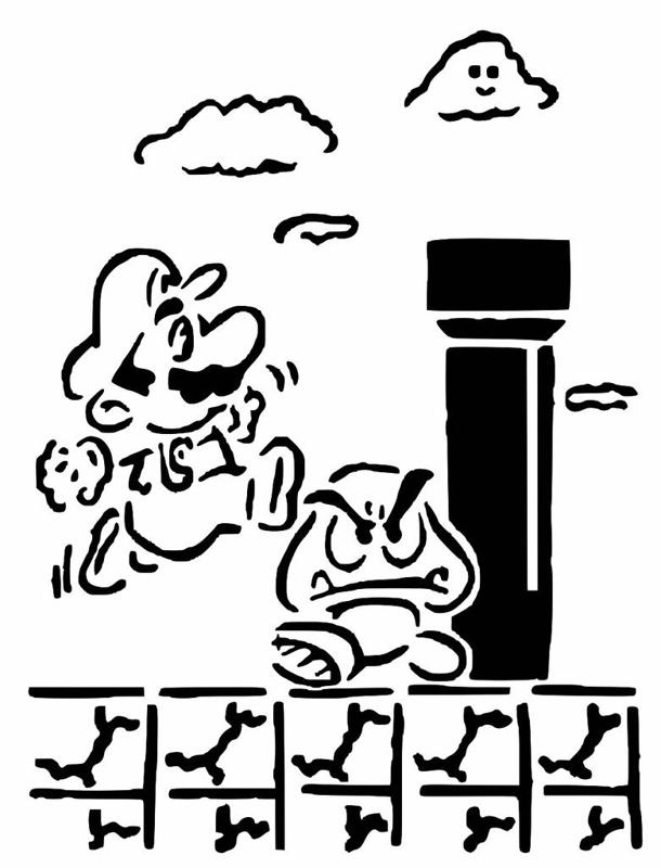 Mario stencil 7
