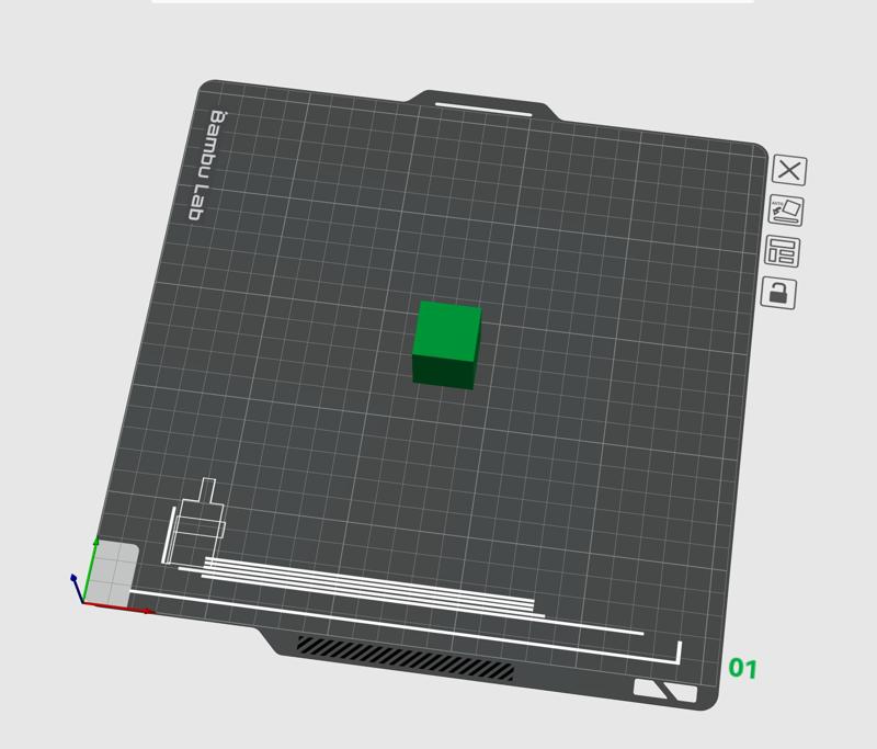 bambulab slicer bed texture with calibration marked