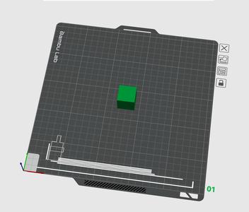 bambulab slicer bed texture with calibration marked