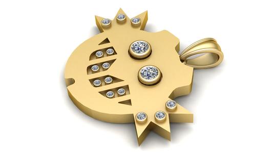 GOLD PENDANT 3d printable model
