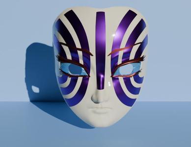 Anime cosplay mask: Akaza Kimetsu no Yaiba - Anime cosplay mask: Akaza Kimetsu no Yaiba