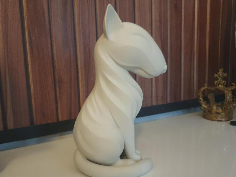 Bullterrier Sculpture, Minimalist and Curvaceous