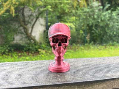 Skull with Baseball Cap