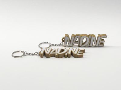 Beautiful keychain with the name Nadine