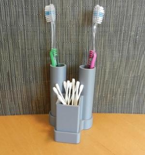 Toothbrush and Q-Tip holder