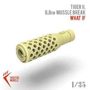 TIGER II. MUZZLE BREAK LATE 1945 3D Print