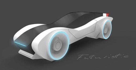 Futuristic concept car