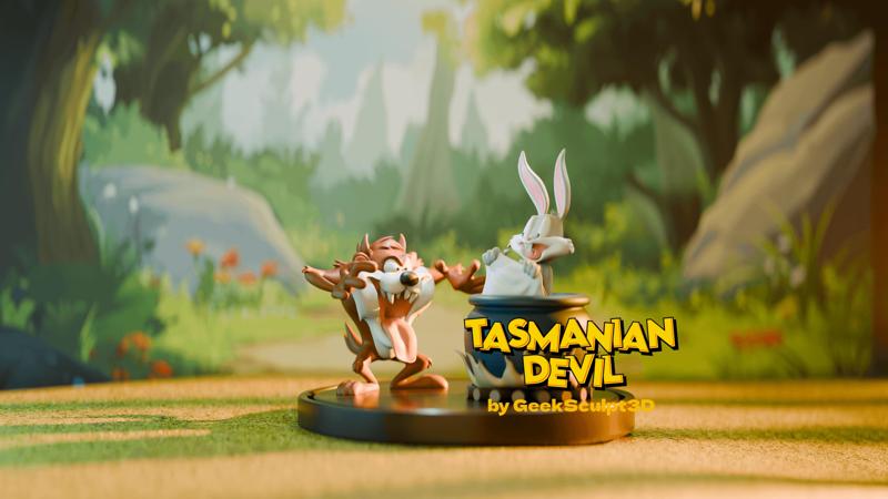 Taz & Bugs Bunny Sculpture – Fun Animated Figurines
